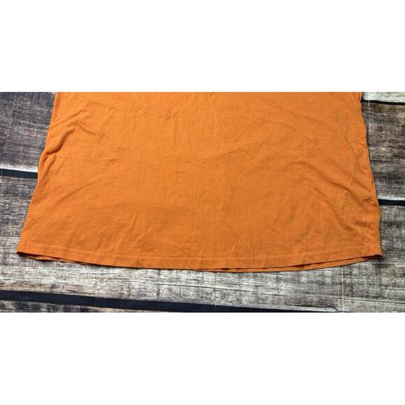 Ulla Popken Top Womens 20/22 Orange Minimalist Short Sleeve Tunic Cotton - Picture 5 of 10